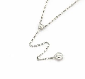 Cartier Love 18k White Gold Screw Motifs Pendant Lariat Necklace W/Certificate - Picture 1 of 6