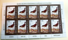 VATICAN 2021, EUROPA CEPT BIRDS, SERIE COMPLETA MINISHEETS, MHN**