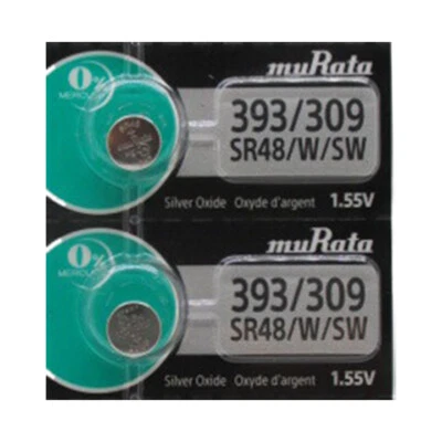 Batería de reloj Murata 393 309 SR754SW SR48W 2 piezas - reemplaza a Sony Foto 1 de 3