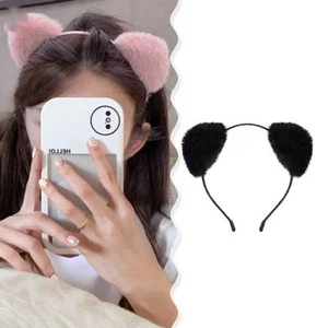 Moda Animales Orejas Diadema Dibujos Animados Linda Peluche Orejas de Gato Banda para el Pelo para Mujeres - Imagen 1 de 16