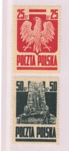 1944 Poland Relief Stamps Set of 2 SG 502/3 MUH - Picture 1 of 1