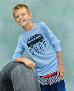 Youth Long Sleeve UPF 50 T-Shirt Sport Fishing UV Protection Surfing Boys Girls  - Picture 1 of 9