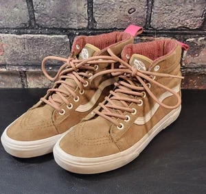 Vans Sk8 Brown Pink Suede High Top Sneakers Shoes Size Women’s 8 Men’s 6.5 - Picture 1 of 7