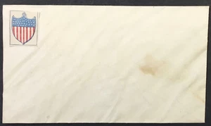 1860s CIVIL WAR PATRIOTIC LABEL on unused envelope - Picture 1 of 1