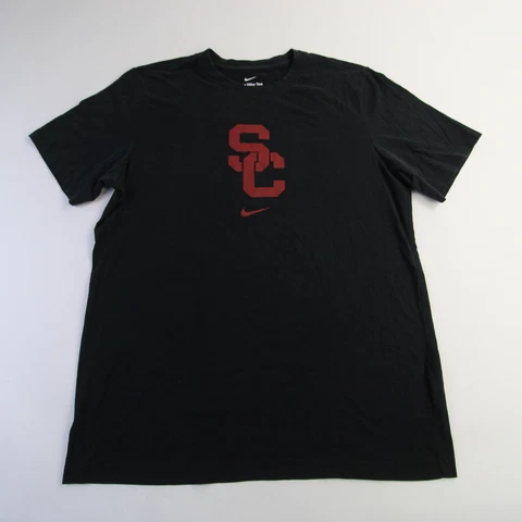 USC Trojans Nike Dri-Fit Short Sleeve Shirt Men's Black Used Cover