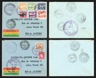 1930 Bolivia First Flight Covers To Brazil La Paz To Rio de Janeiro LAB Airmail
