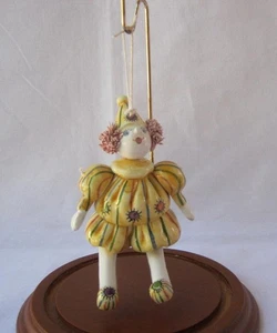 Exquisito adorno de payaso de porcelana raro hecho en Italia para Gumps San Francisco - Imagen 1 de 1