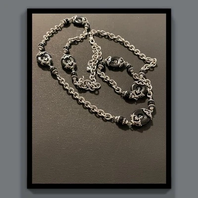 Brighton Night Romance串珠黑色退役长玛瑙项链 — 第 1/4 张图片