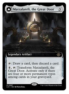 MTG - Borderless FOIL Matzalantli, the Great Door - Lost Caverns of Ixalan (LCI) - Image 1 of 2
