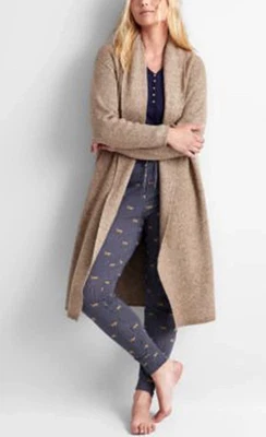 NWT! STATE OF DAY Knit LS Duster Sweater Robe  XL/XXL Taupe Hthr Retail $79.50 - Image 1 of 4