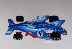 2009 HOT WHEELS X0119 JET AIRPLANE RACER #8 BLUE - Picture 1 of 6