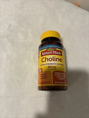 120 Ct. Colina Nature Made 800 mg cerebro, músculo, apoyo del estado de ánimo 01/2026 Foto 1 de 2