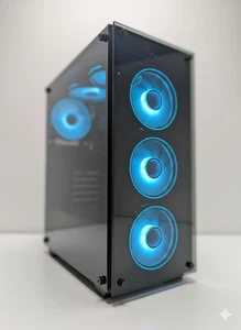 Gaming PC i7-6700 16GB DDR4 256 GB SSD + 2TB HDD GTX 1030 GPU W 11 Wifi/BT - Picture 1 of 6