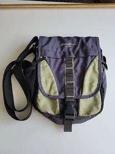 Eddie Bauer Cross Body Bag Green Grey Adjustable Strap 10x12" - Picture 1 of 10