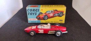 1960's CORGI DIECAST 154 FERRARI FORMULA 1 GRAND PRIX CAR VGC ALL ORIGINAL - Bild 1 von 12