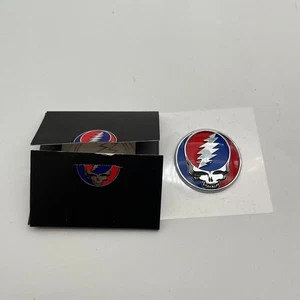Grateful Fred Red & Blue The Stealie 2.0 Circle Car Emblem Badge NEW - Picture 1 of 5