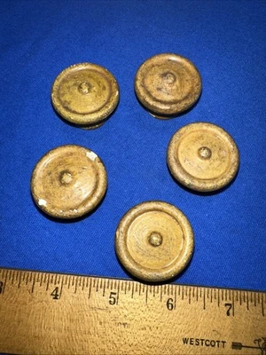 5 圆形木质旧抽屉拉手外观漂亮! 局柜等 #3 — 第 1/4 张图片