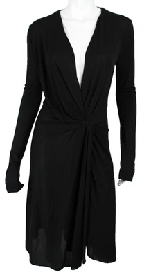 Vestido envolvente BALENCIAGA 2009 negro elástico crepé jersey cuello en V 40 Foto 1 de 4