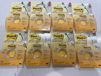 (#132) 8-Post-it Labeling & Cover-Up Tape, Non-Refillable, 1/3" x 700" Roll 652 - Image 1 of 4