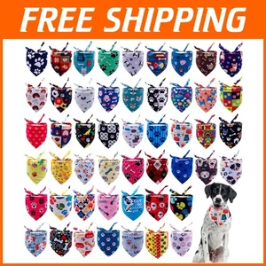 XL Big Dog Bandanas 50-Pack Paw Print Scarves - Picture 1 of 9