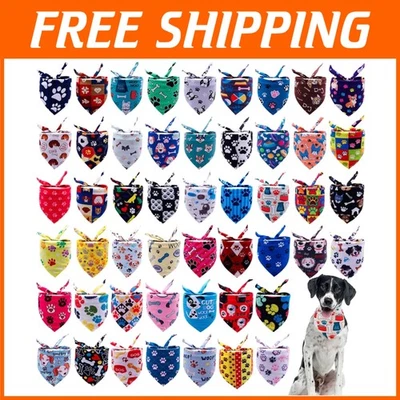 XL Big Dog Bandanas 50-Pack Paw Print Scarves - Image 1 of 4