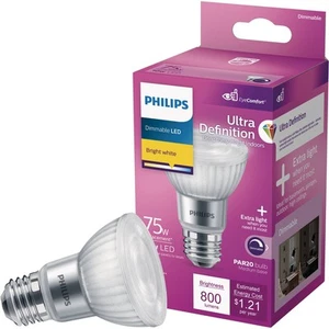 Philips Ultra Definition 75W Equivalent Bright White PAR20 Medium Dimmable LED - Picture 1 of 4