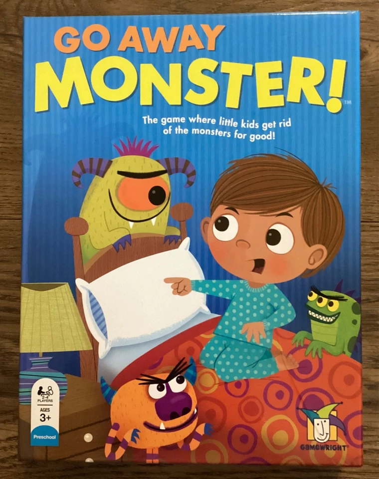 Go Away Monster! Board Game 100% COMPLETE Preschool Kids Learn Gamewright 2016 - Image 1 of 4