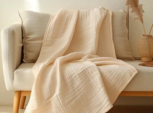100% organic cotton muslin blanket by Sleep & Beyond - Picture 1 of 17