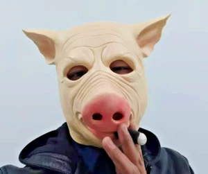 Máscara de látex The Smooking Pig Halloween cabeza completa disfraces accesorios de fiesta - Imagen 1 de 8