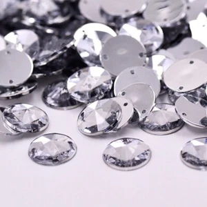 Grado A 80 x cucito su punto gioiello trasparente 10 mm gemma cristallo strass bordo Regno Unito - Foto 1 di 1