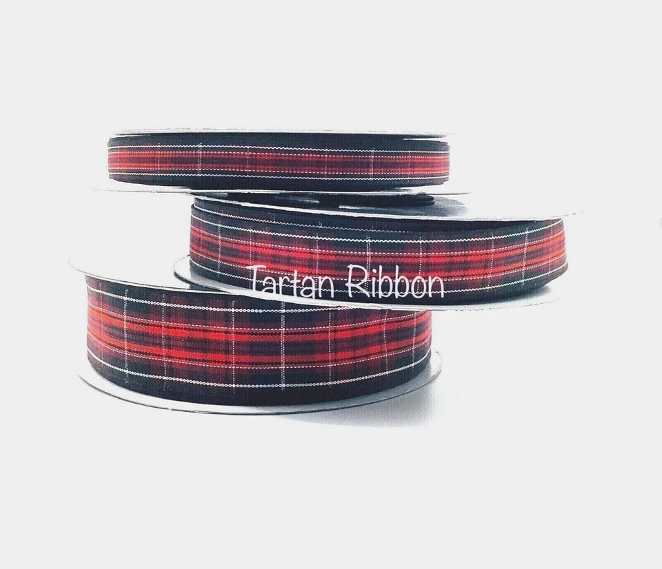Welsh Pride Tartan Ribbon~10mm,16mm or 25mm~Choice of lengths~Free Postage - Image 1 of 1