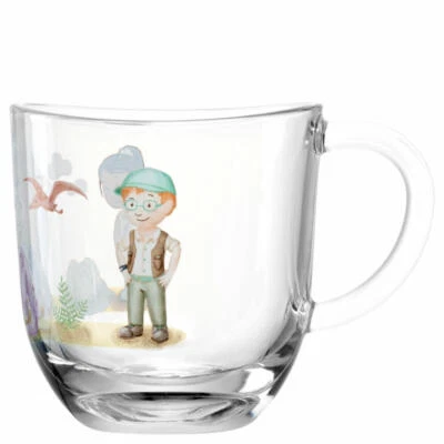 Leonardo Tasse Bambini Avventura Dino, Gobelet à anse, verre, multicolore, 28... - Photo 1/4