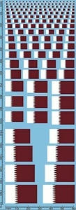 Flags Qatar Drapeaux Qatar 1:3 2 Decal - Picture 1 of 1