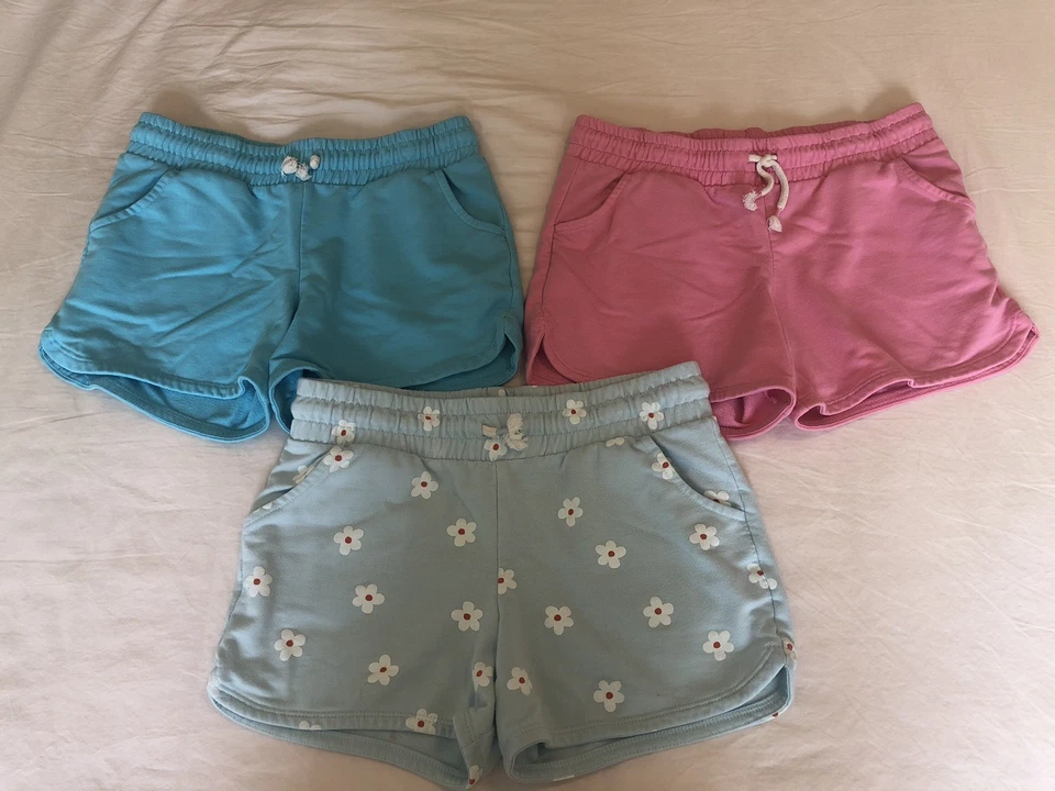 Lot of 3 Cat & Jack Girls Pull-On Drawstring Elastic Knit Shorts Large 10-12 - Image 1 of 1