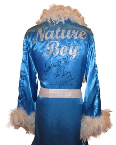 Accappatoio da wrestling Nature Boy Ric Flair autografato firmato blu piumato ASI Proof - Foto 1 di 2
