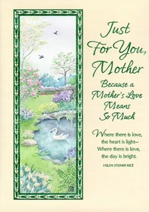 Sweet MOTHER'S DAY Card FOR MOTHER, Where There Is Love by Helen Steiner Rice +✉ - Picture 1 of 5
