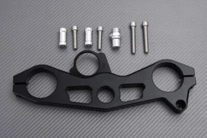 Tija Horquilla Superior Racing Aluminio Negro KAWASAKI ZX6R 600 NINJA 2009-2012 - Picture 1 of 4