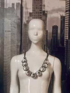 Vintage Statement Halskette Strass klar. - Bild 1 von 6
