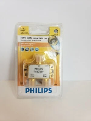 Phillips Home Theater Two Way Splitter (M62800) 24K Gold Plated Connectors *NEW* - Image 1 of 4