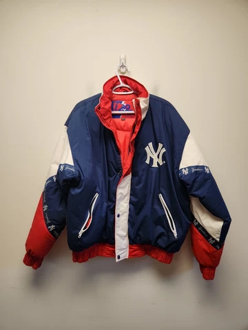 Vintage 90s NEW YORK YANKEES Pro Player Jacket by Daniel Young Rare XL BIG LOGO Cover