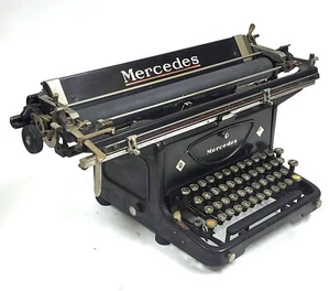 Antigua máquina de escribir Mercedes Zella-Mehlis vintage carro grande ancho BD470 - Imagen 1 de 16