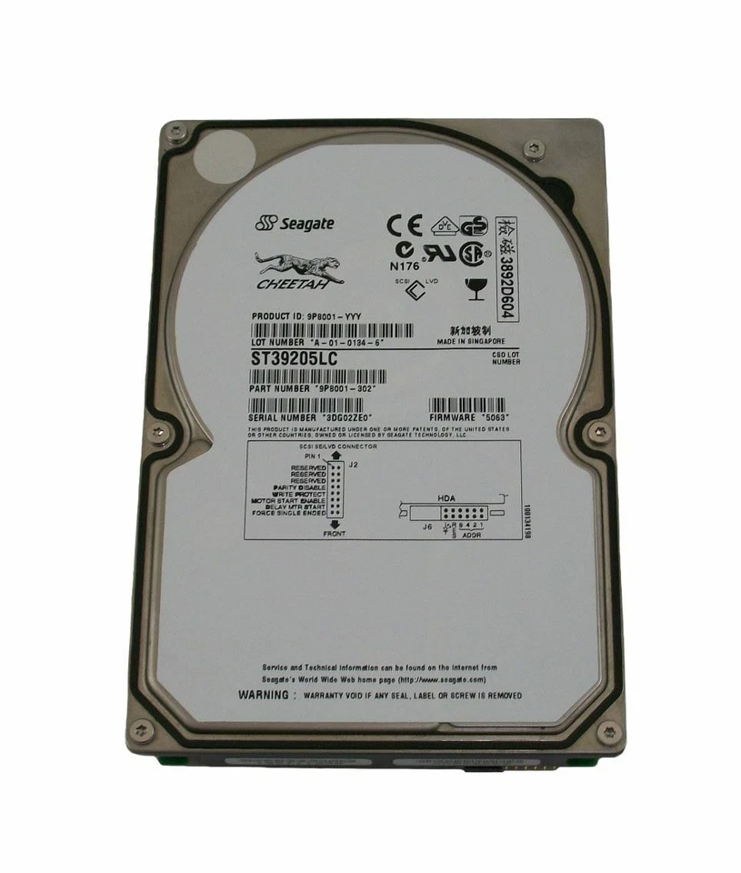 Seagate ST39205LC 9.2GB 10K RPM 80-Pin SCSI Disk Drive 9P8001-YYY - Image 1 of 1