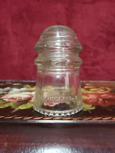 Aislador eléctrico vintage Hemingway-9 de vidrio transparente hecho en EE. UU. - 3C - Imagen 1 de 7