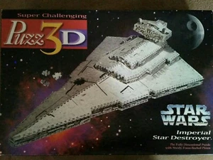 Star Wars Imperial Star Destroyer-Puzz3D Puzzle Milton Bradley 823 Pieces-1996 - Picture 1 of 7