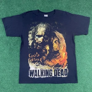 The Walking Dead “God Forgive Us” Mega Print Walkers Official AMC Promo T-Shirt - Picture 1 of 9