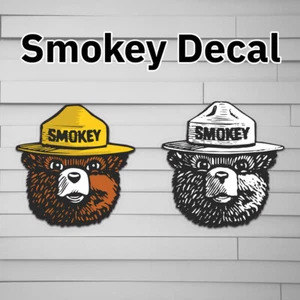 Smokey Bear Decal (sticker for Car laptop window tumbler water bottle) Logo fire - Picture 1 of 5