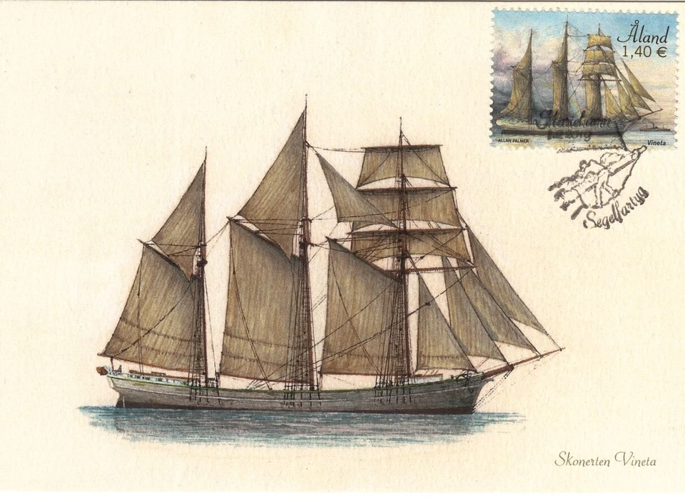 Goleta Vineta Vintage Velero Aland Finlandia Como Nuevo Maxi FDC 2019 Foto 1 de 1