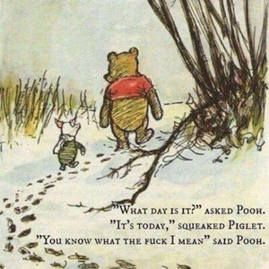 Winnie The Pooh Piglet What Day Kitchen Quote Pub Shed Man Cave Metal 20cm SIGN - Picture 1 of 1