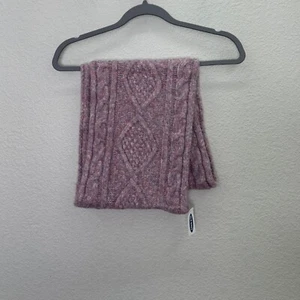 Old Navy weicher angerauter Zopfmuster rosa melierter Infinity Schal Damen Onesize NEU - Bild 1 von 3
