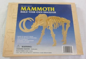 Nuovissimo puzzle 3D vintage Costruisci il tuo mammut dinosauro #419010 legno - Foto 1 di 1
